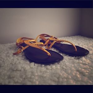 Yellow Strappy Thong Sandal